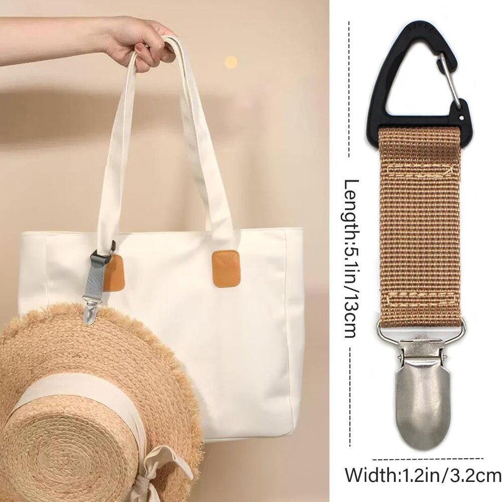 2 Pack Elastic Hat Clip Hands Free Bag Accessory‎